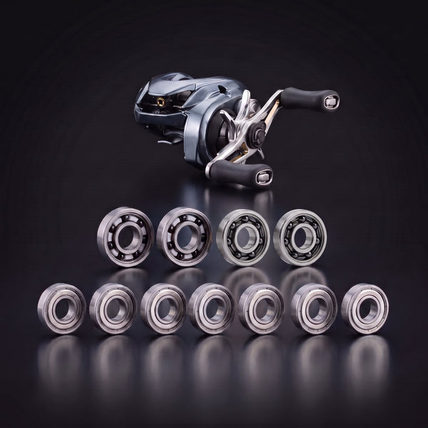Shimano 22 Aldebaran BFS with the full bearing kit: 2 Apex, 2 Edge Open and 7 Core bearings